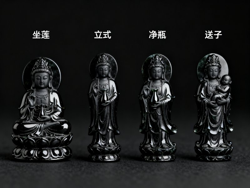 墨翠观音吊坠：男戴观音女戴佛讲究 + 款式价位 - 墨翠行家整理